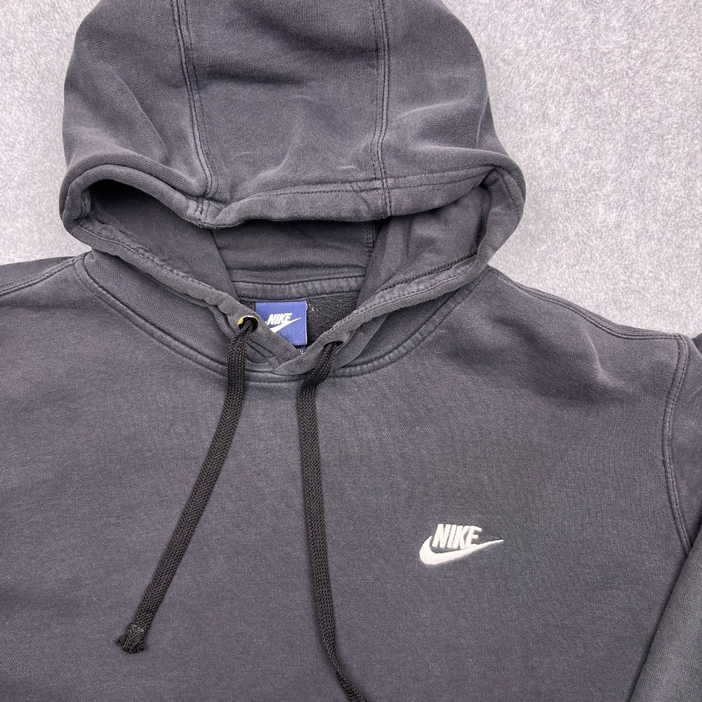 Nike Hoodie Mens XL Black Pullover Sweatshirt Faded Logo Drawstring Active - Picture 2 of 12